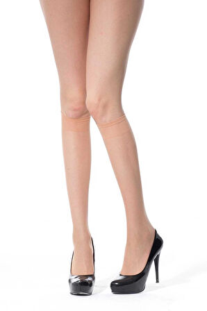 biçomi 12 Adet İnce Dizaltı Çorap 20 denye 51 Sahra