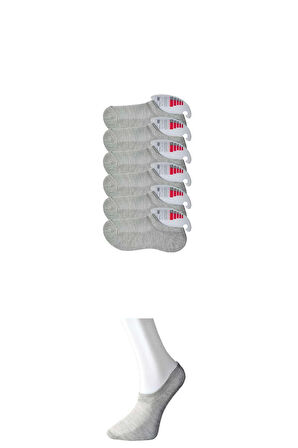 biçomi Gri Kadın Görünmez Çorap 6 çift