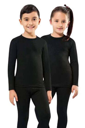 biçomi Kota 1 Adet Kız Erkek Çocuk Termal Siyah İçlik Fanila Body 2005