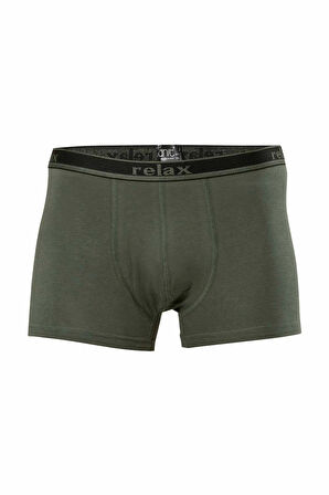 biçomi Relax Pamuklu Esnek Erkek Boxer Haki - 1268A