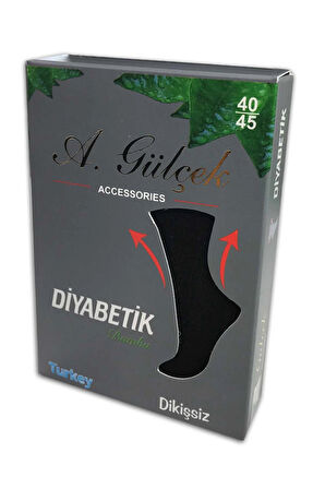 biçomi 3 Adet Erkek Bambu Lastiği Sıkmayan Diyabetik Çorap