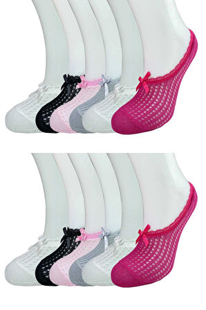 biçomi 12 Adet Fiyonklu File Kadın Babet Çorap