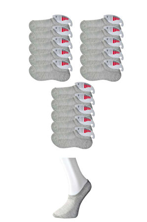 biçomi Gri Kadın Görünmez Çorap 15 çift