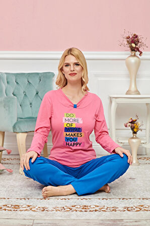 biçomi Bayan Uzun Kollu Pijama Takımı Model no 7598