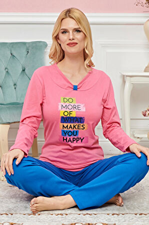 biçomi Bayan Uzun Kollu Pijama Takımı Model no 7598