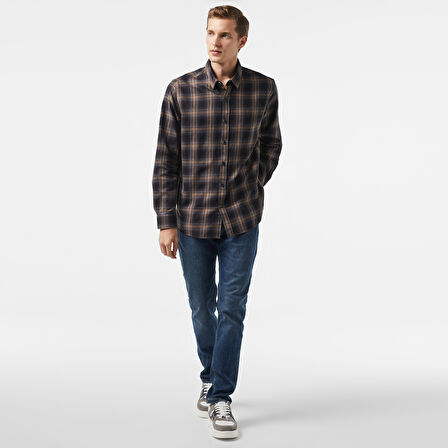 Nautica Erkek Kahverengi Classic Fit Gömlek