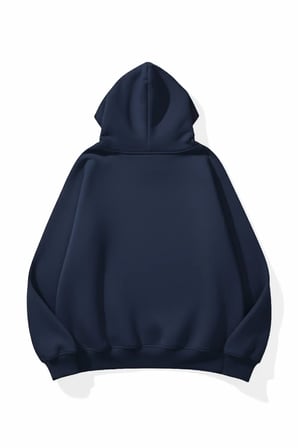 Unisex Yumuşak Dokulu Tüy Kalp Baskılı Tasarım Oversize 3 İplik Hoodie Sweatshirt