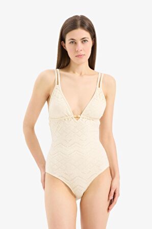 DeFacto Regular Fit Nakışlı Brode Mayo-Fall in Love B6898AX25SMER103
