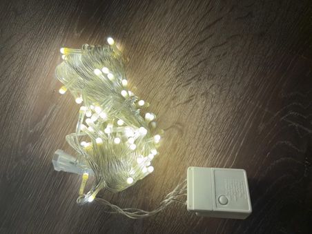 10m 100 Led Damla Uçlu Gün Işığı Şeffaf Kablo