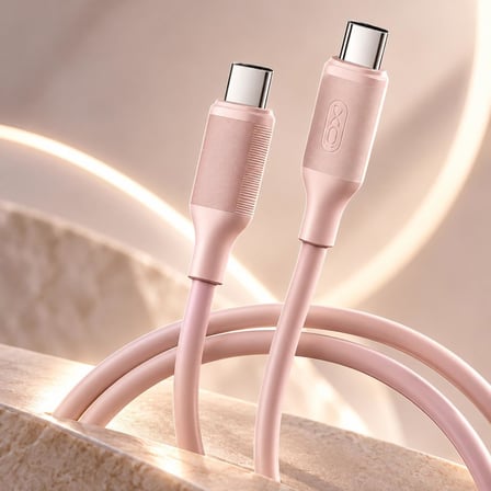 60W USB Type-C to Type-C Hızlı Şarj Kablosu, Premium Dokulu Silikon, 1M