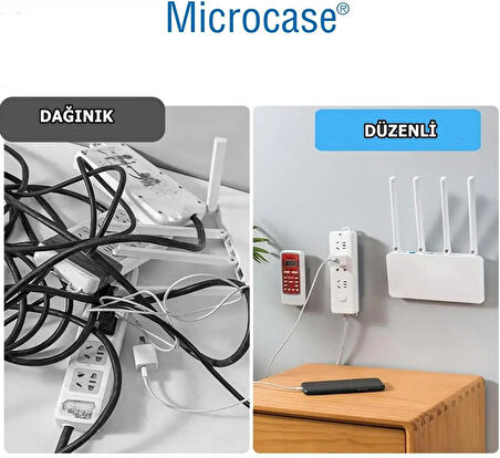 Microcase Güçlü Plastik  Yapışkanlı  Suya Dayanıklı Geçmeli Klips Eşya Sabitleme  Askılığı 2 Adet - Şeffaf AL4267