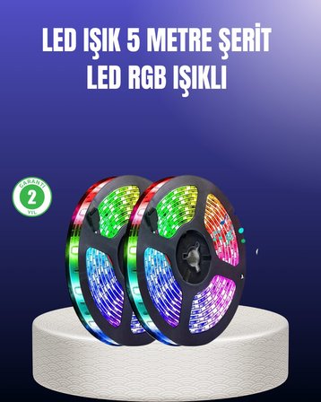 Enerji Tasarruflu RGB Şerit LED 5 Metre
