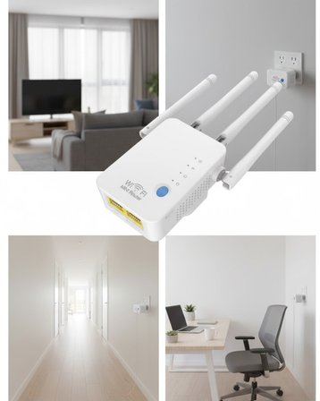 Ev ve Ofis İçin WiFi Güçlendirici WPS Düğmeli Güvenli Tekrarlayıcı
