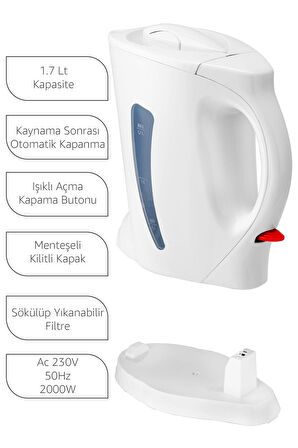 Awox Nova Su Isıtıcı Kettle Beyaz