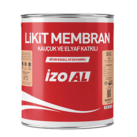 İZOAL 5 KG Kauçuk ve Elyaf Katkılı Likit Membran