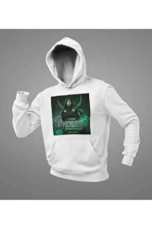 Avengers Doomsday Baskılı Unisex Oversize Marvel Hoodie