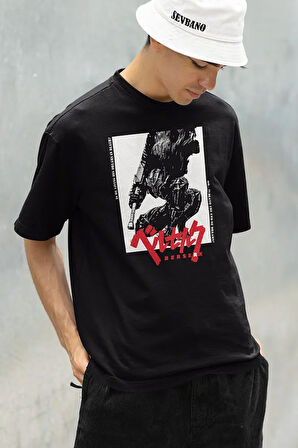 Anime Berserk Baskılı Unisex Oversize Tişört