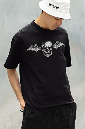 Keep Calm And Listen To Avenged Sevenfold Baskılı Unisex Oversize Rock Metal Tişört