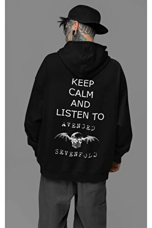 Avenged Sevenfold Baskılı Unisex Oversize Müzik Grubu Hoodie