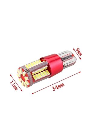 T10 Led Ampül 12v 5w 57 Ledli Park Ledi Beyaz Renk 2 Adet