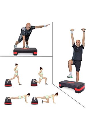 Step Tahtası 2 Kademeli Yükseklik Ayarlı Fitness Egzersiz Aleti 200kg Kapasiteli