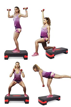 Step Tahtası 2 Kademeli Yükseklik Ayarlı Fitness Egzersiz Aleti 200kg Kapasiteli