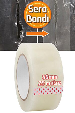 Sera Bandı Sera Naylonu Tamir Bandı UV Dayanıklı Yüksek Yapışkan PE Greenhouse Tape 50mm X 25 Metre