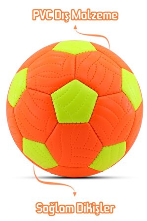 Hentbol Topu Renkli Soft Katman Çocuk Mini Futbol Topu No:1 İç Mekan Minik Top