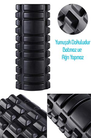 Foam Roller Fitness Masaj Rulosu Pilates Köpüğü Yüksek Yoğunluklu Orta Yumuşak