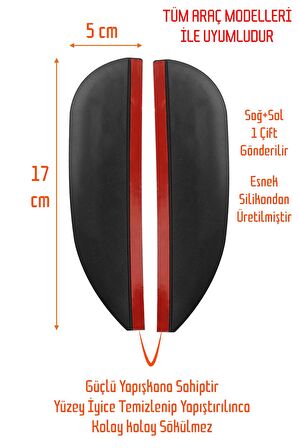 2 Adet Sağ Sol Oto Araba Araç Yan Ayna Yağmur Engelleyici Siperlik Vizör Rüzgarlık Yağmurluk
