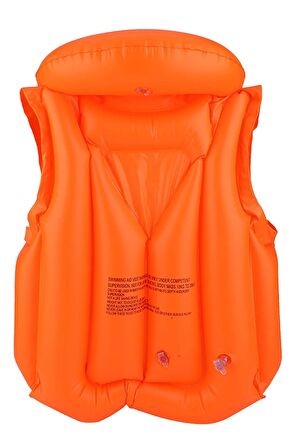 18-30 kg Şişme Can Yeleği Swimvest Havuz Deniz Yüzme Yeleği Yüzücü Destek Yelek 60 cm Turuncu