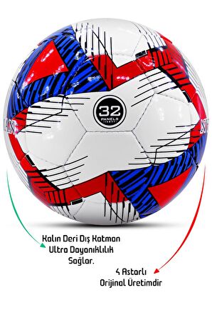 Telvesse Futbol Topu Profesyonel El Dikişli Ultra Dayanıklı Sert Zemin Halı Saha Topu 701 No:5