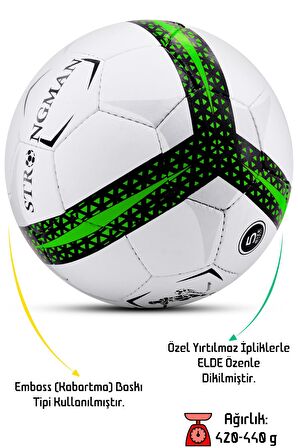 Telvesse Futbol Topu Pompalı Set Profesyonel El Dikişli Dayanıklı Sert Zemin Halı Saha Topu 099 No:5