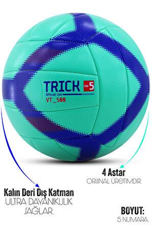 Telvesse VT-500 Trick Voleybol Topu Pompalı Yumuşak Doku Semi-Pro İç-Dış Mekan Soft Touch No:5 270 g