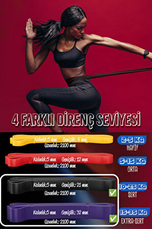 2li SET 25+35 KG Direnç Bandı Seti Kas Geliştirme Lastiği Fitness Pilates Cross Training Bant