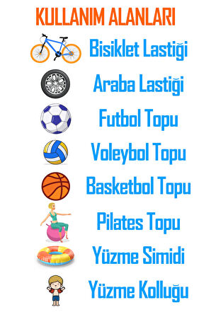 5'li SET Top Şişirme İğnesi Seti  Voleybol Basketbol Futbol Bisiklet Pilates Şişirme Seti ART005