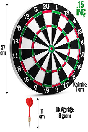 15 İnç Çift Taraflı Dart Tahtası Seti 6 Çelik Oklu Dart Hedef Tahtası Oyunu Takımı Dart Seti 517