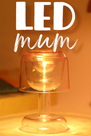 Led Mum İskandinav Tip Pil Dahil Dumansız Alev Ledli Yapay Dekoratif Mum Dekor Işığı Pembe PT428