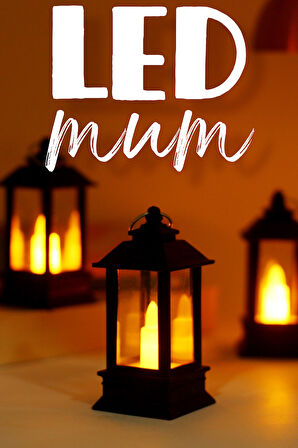 3 ADET Led Mum Mini Dörtgen Tip Pil Dahil Dumansız Alev Ledli Yapay Dekoratif Mum Işığı SİYAH PT434