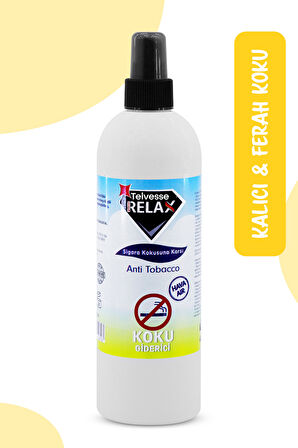 Relax Sigara Kokusu ve Kötü Koku Giderici Sprey Anti-Tobacco Oda Kokusu Hoş Orman Kokulu 400 mL