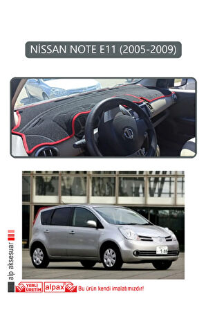Nissan Note E11 2005-2009 Torpido Koruma  Halısı -  Gri Kenar