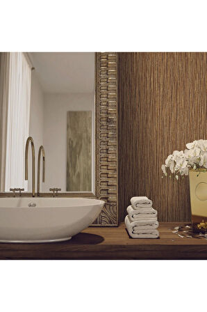 Minimalist Dokulu Duvar Kağıdı, Kahverengi Ephes 5801-5, 10,60 M²