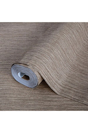 Minimalist Dokulu Duvar Kağıdı (Ephes 5801-9, Kahverengi, 1.06x10 m - 10.6 m²)