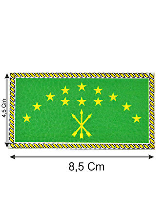 Adige Çerkes Bayrak - Cırt - Patch - Peç - Arma - 8,5x4,5 Cm