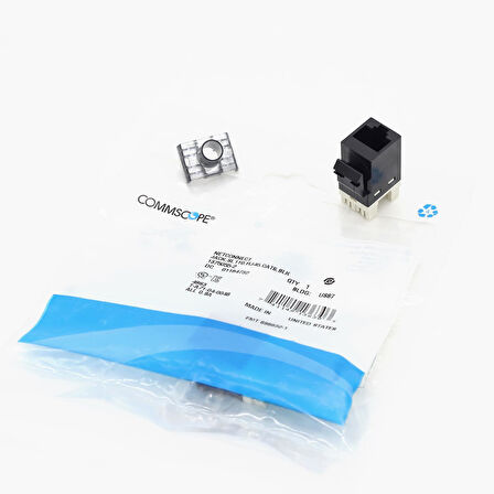 KEYSTONE JACK UTP CAT6 180 D BLACK 1375055-2 (10'LU PAKET )