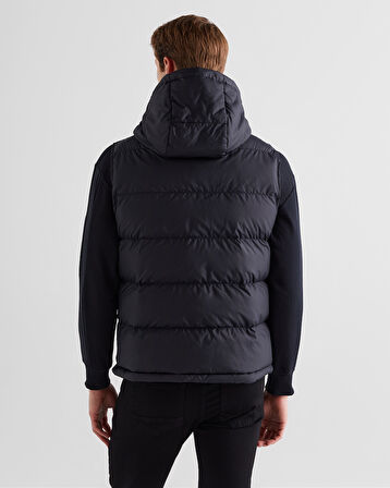 GANT Erkek Siyah Kapüşonlu Yelek