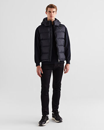 GANT Erkek Siyah Kapüşonlu Yelek