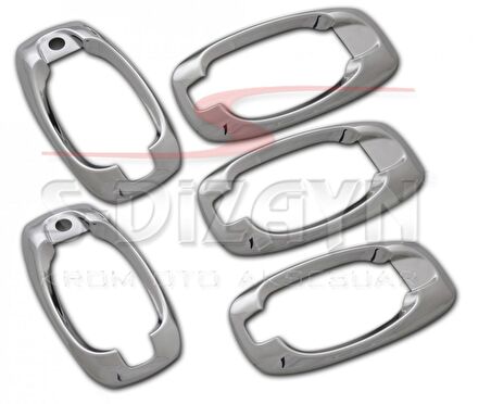 S-Dizayn Fiat Fiorino Krom Kapı Kolu Çerçevesi 5 Kapı 2008 Üzeri