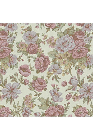 Çiçek Açan Güller ve Çiçek Desenli Duvar Kağıdı (Ephes 5806-4, 1.06x10 m - 10.6 m²)