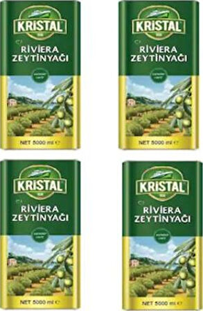 Kristal Riviera Zeytinyağı Teneke 4 x 5 L